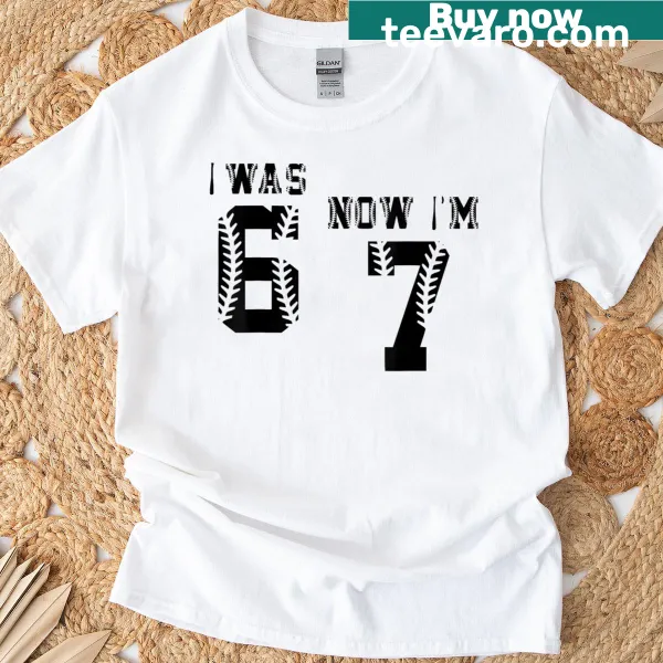 Kids' birthday T-shirt celebrating turning seven