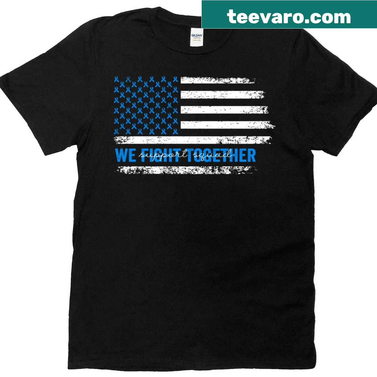 Diabetes awareness support squad ribbon design T-shirt — on a men's t-shirt