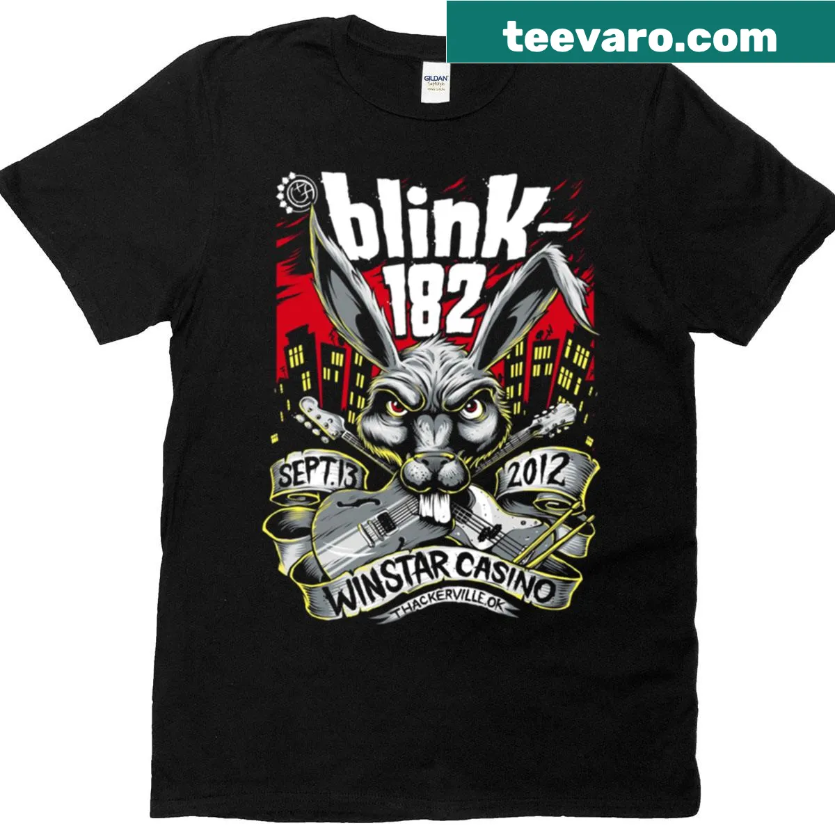 Vintage typography It's Happening Now t-shirt — on a men's t-shirt