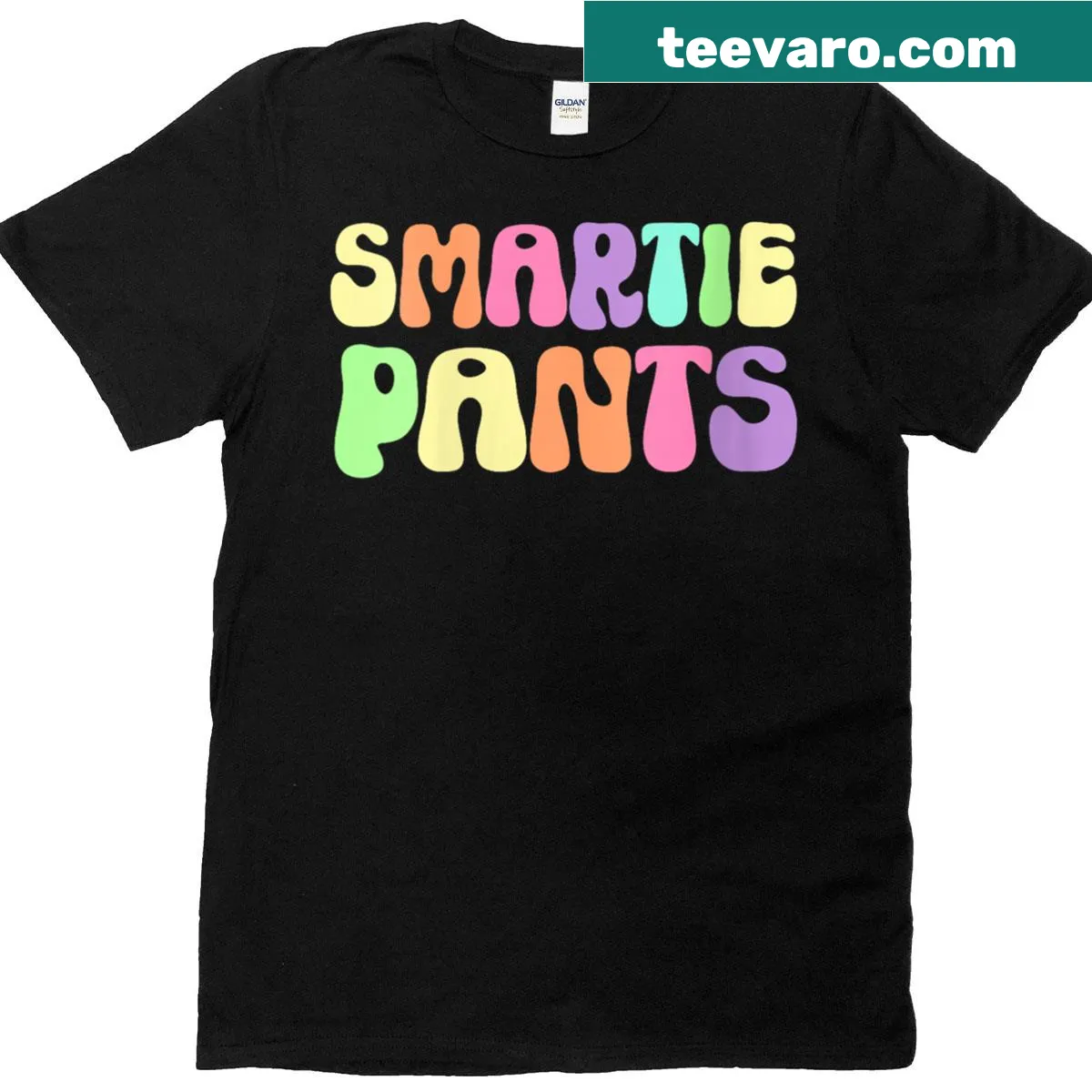 Cute shirt with 'Little Miss Smartie Pants' cartoon design for kids — on a men's t-shirt