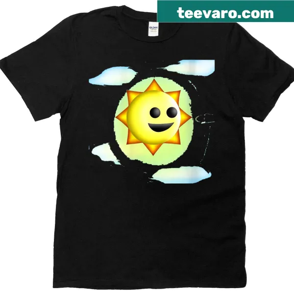 Playful t-shirt featuring Mr. Sun design for women.