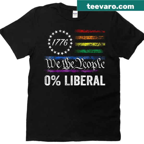 Patriotic T-shirt with U.S. flag and bold text about American identity