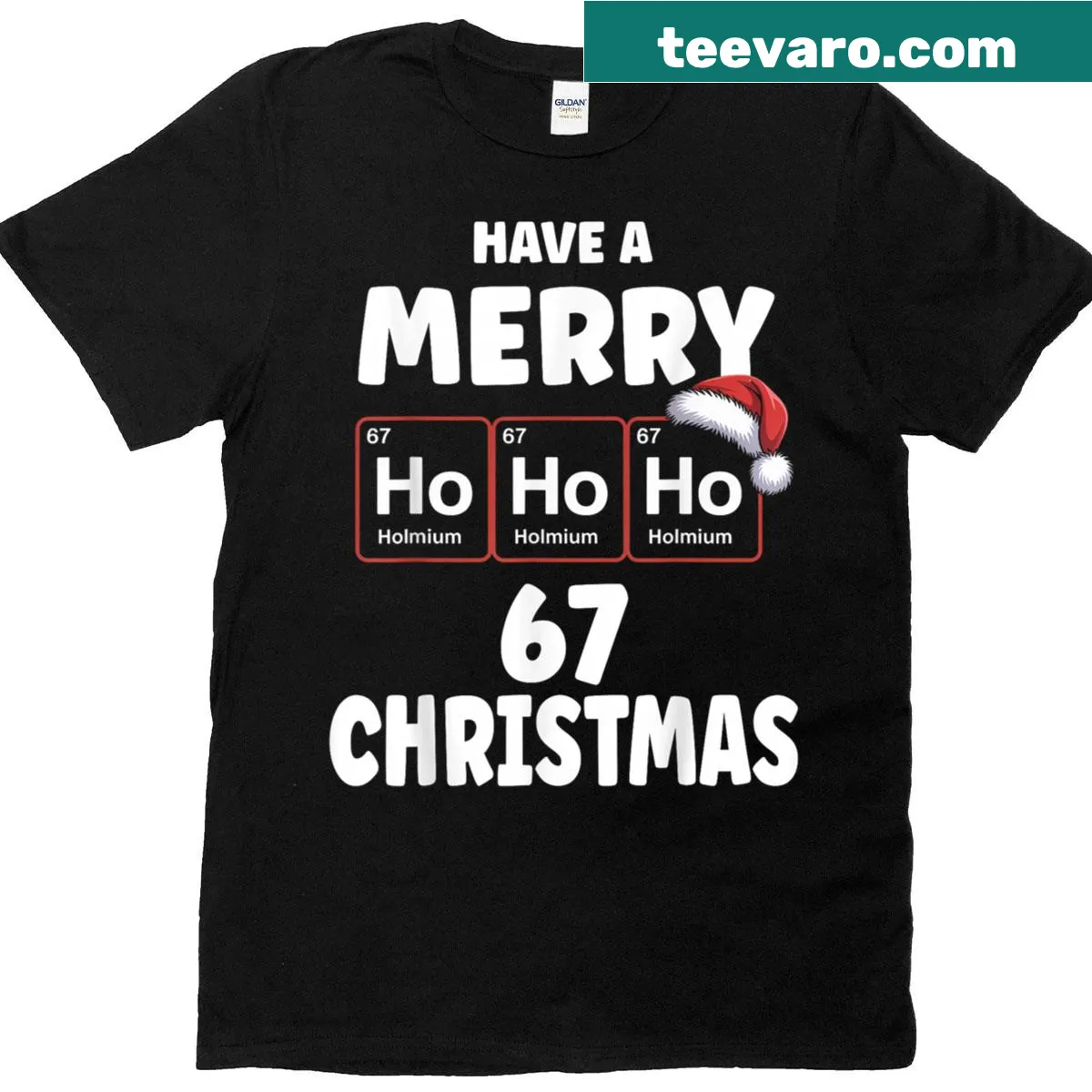 Funny chemistry-themed T-shirt with holmium element and meme — on a men's t-shirt