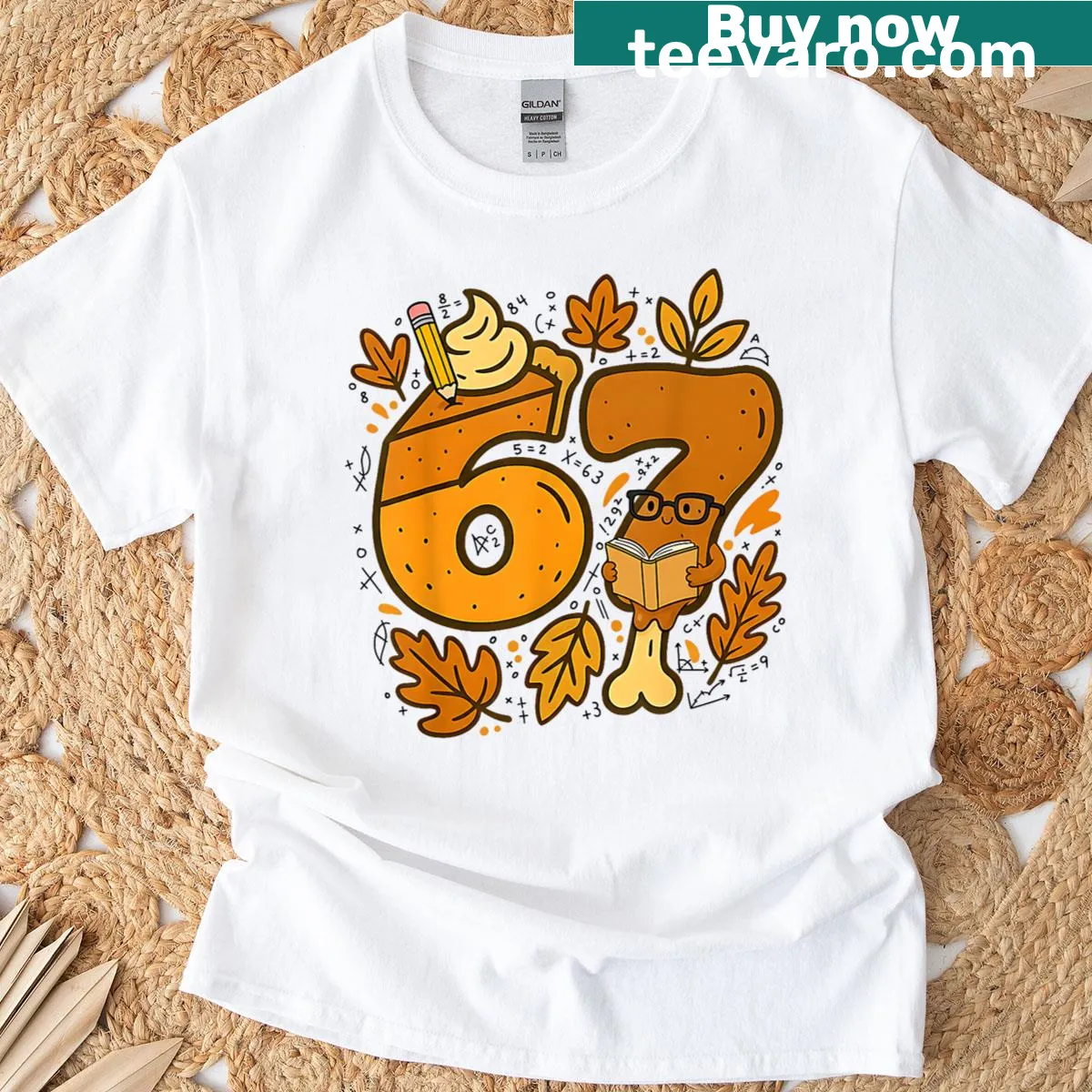 Thanksgiving T-shirt for math teachers with clever design — on a men's t-shirt