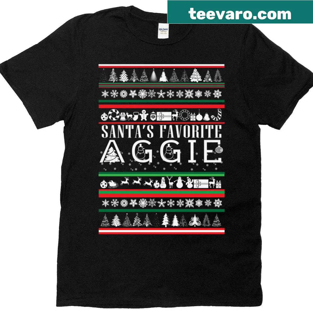 Vintage distressed T-shirt with a humorous ugly Christmas design — on a men's t-shirt