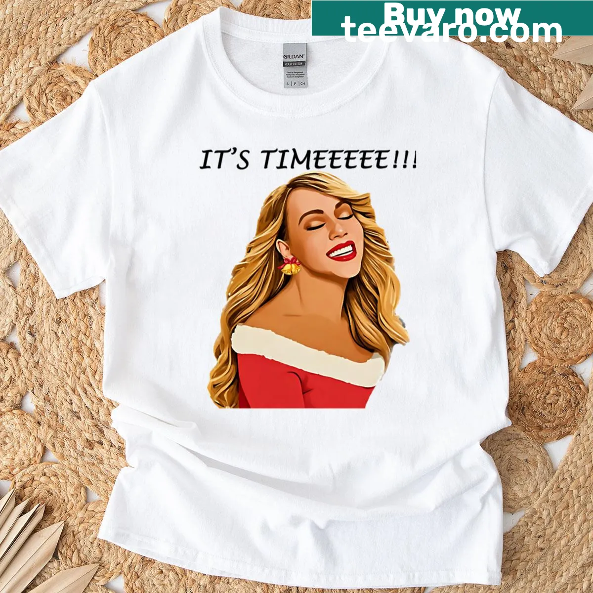 T-shirt celebrating Mariah Carey with artistic design — on a men's t-shirt