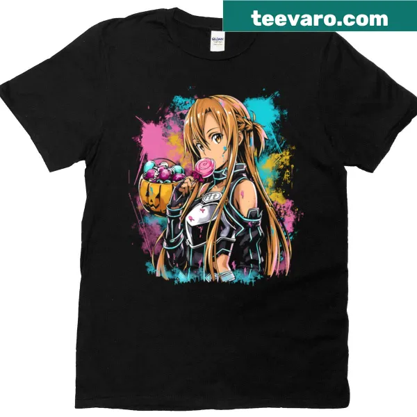 T-shirt featuring Asuna Yuuki from anime as Lightning Flash