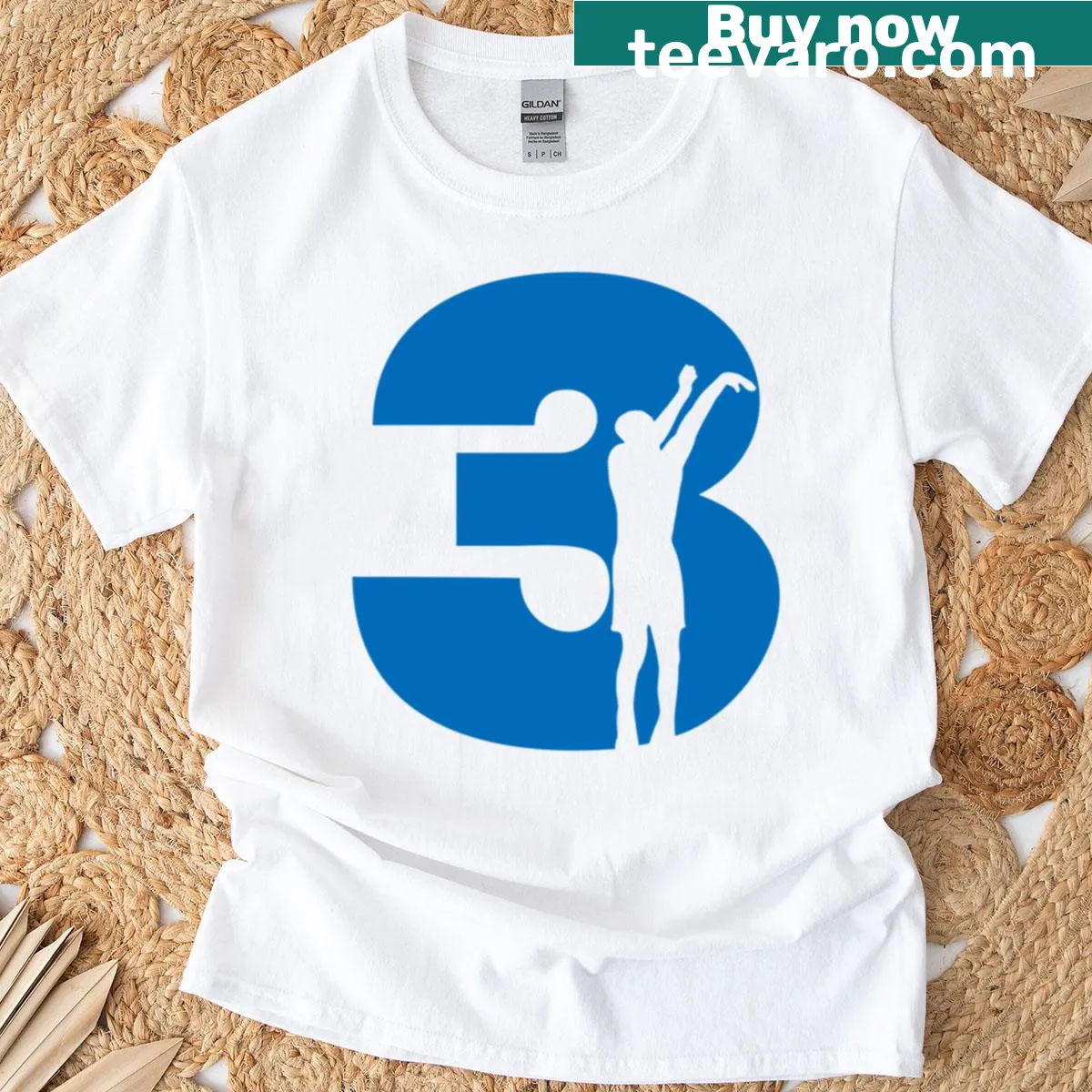 T-shirt with the positive message 'Be A Bucket' in typography — on a men's t-shirt