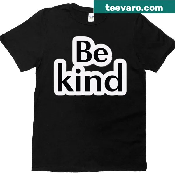 Be Kind text T-shirt with simple typography design