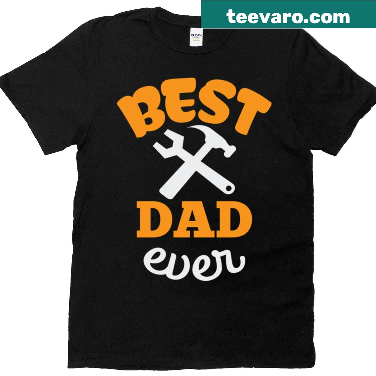 T-shirt with 'Best Dad Ever' text design for Father's Day. — on a men's t-shirt