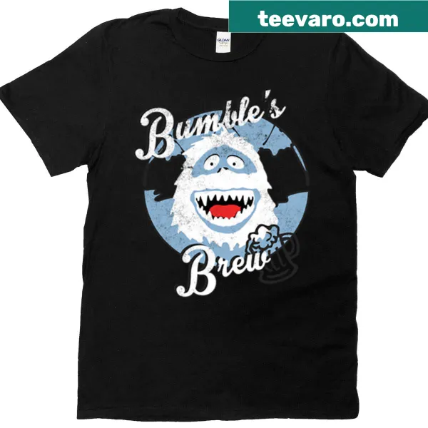 Whimsical Bumble's Brew t-shirt featuring fun drink illustrations