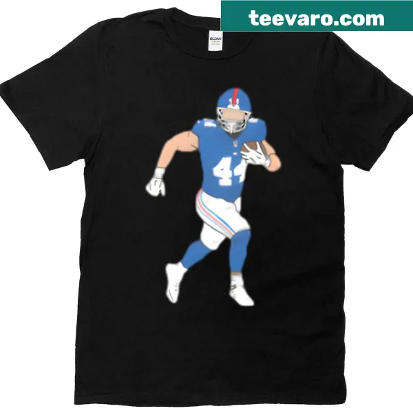 New York Giants T-shirt featuring Cam Skattebo name and logo