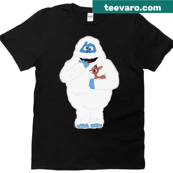 Abominable Snowman with Rudolph graphic t-shirt