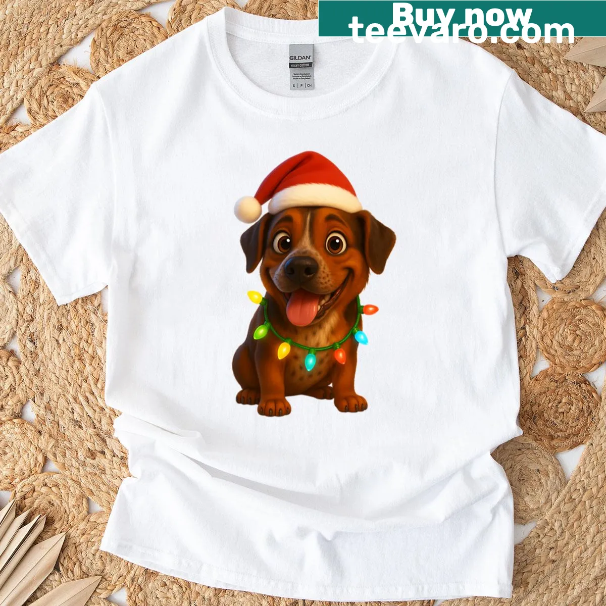 Christmas-themed shirt featuring a cute Coonhound design — on a men's t-shirt