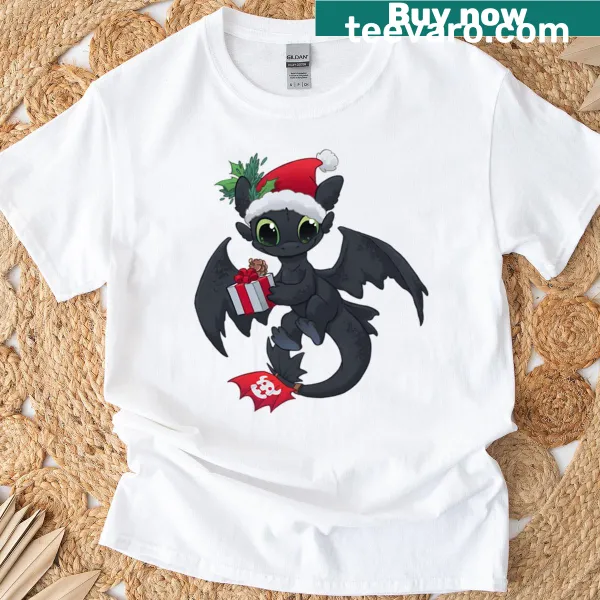 Festive t-shirt featuring a Christmas Dragon design