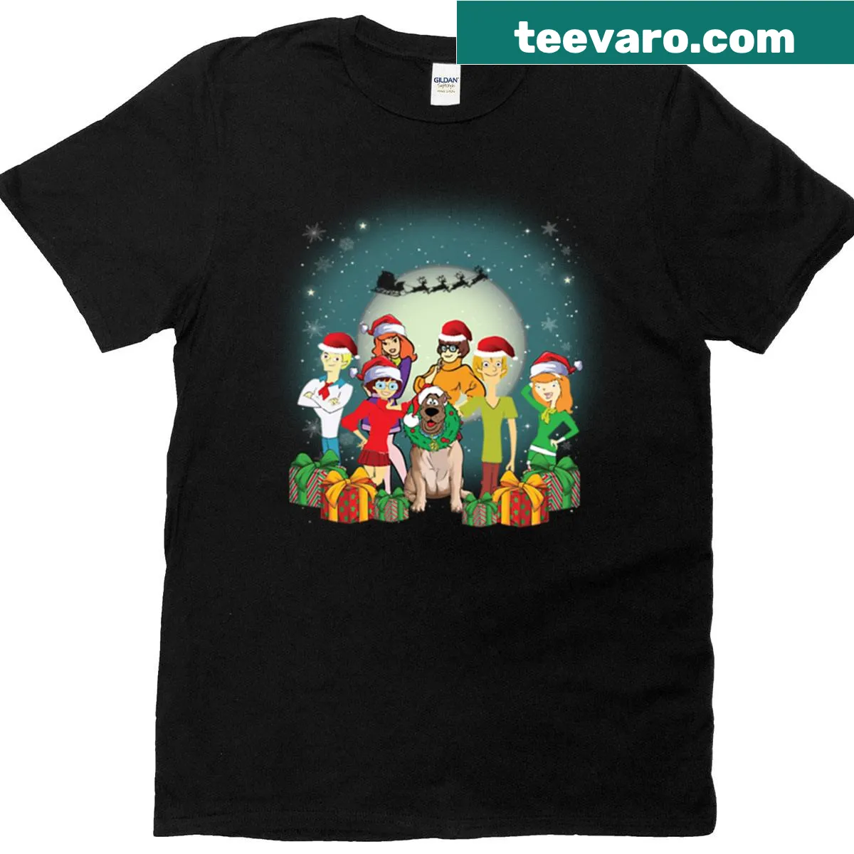 Heartwarming Christmas Family t-shirt with festive design — on a men's t-shirt