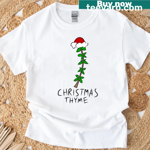 T-shirt featuring a playful Christmas Thyme graphic