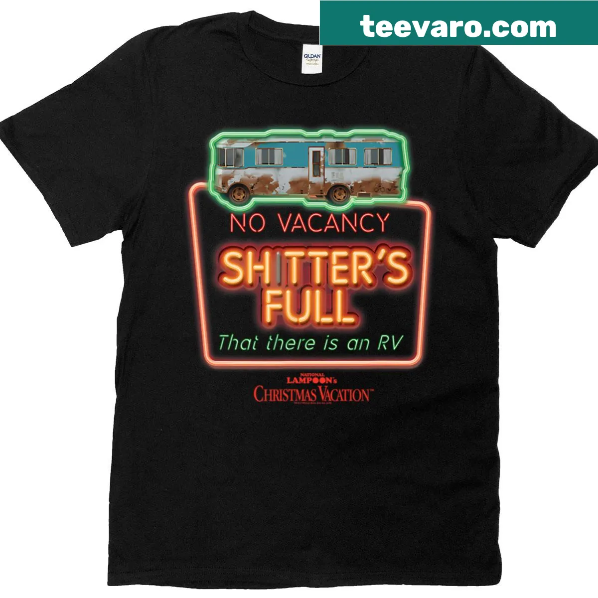 Oversized T-shirt with No Vacancy graphic inspired by Christmas Vacation — on a men's t-shirt