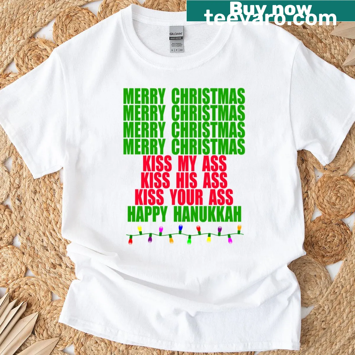 Christmas tee featuring a classic holiday movie quote — on a men's t-shirt