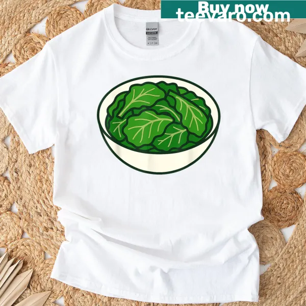 Funny collard greens cartoon design for Thanksgiving