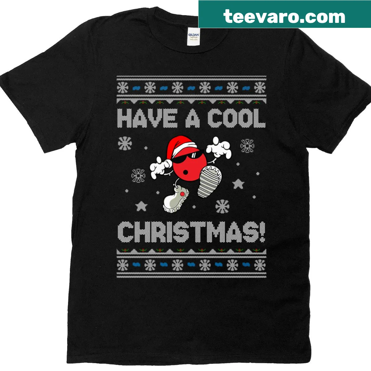 Fun typography Christmas T-shirt with a cool message — on a men's t-shirt