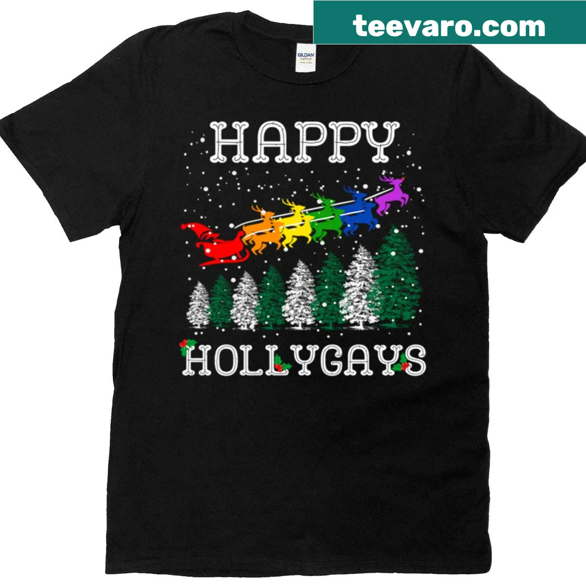 Humorous Christmas t-shirt featuring a naughty Santa design — on a men's t-shirt