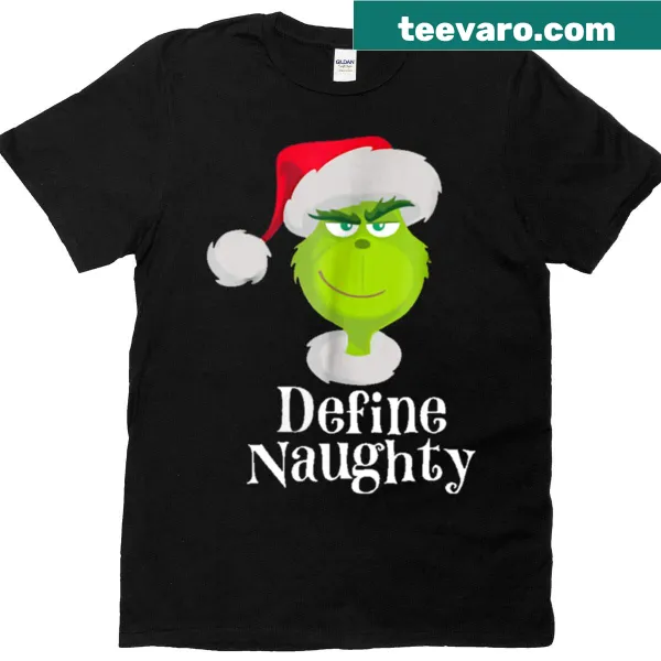 Funny Christmas shirt with cheeky naughty definition graphic.