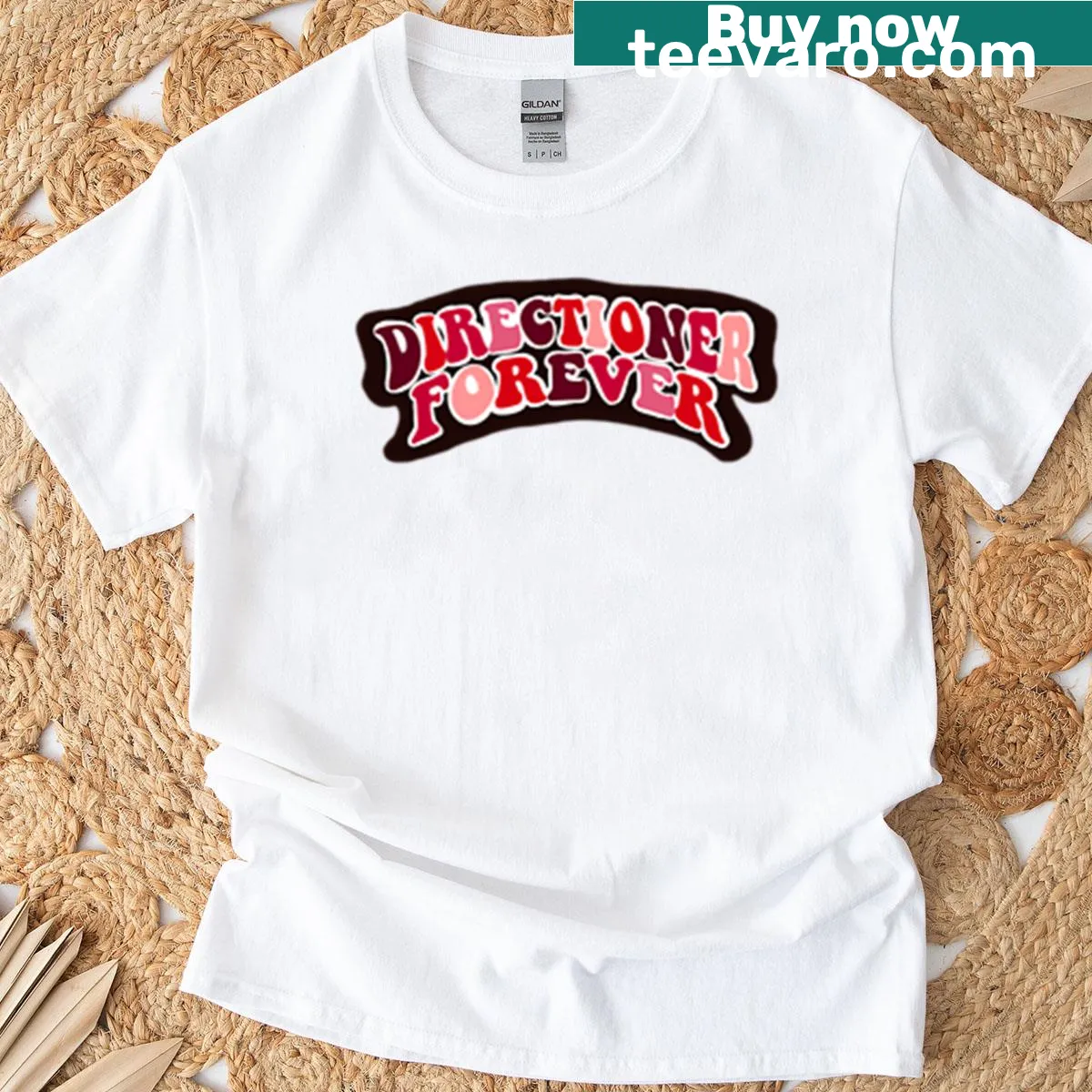 Typography design that says 'Directioner Forever' on a t-shirt — on a men's t-shirt