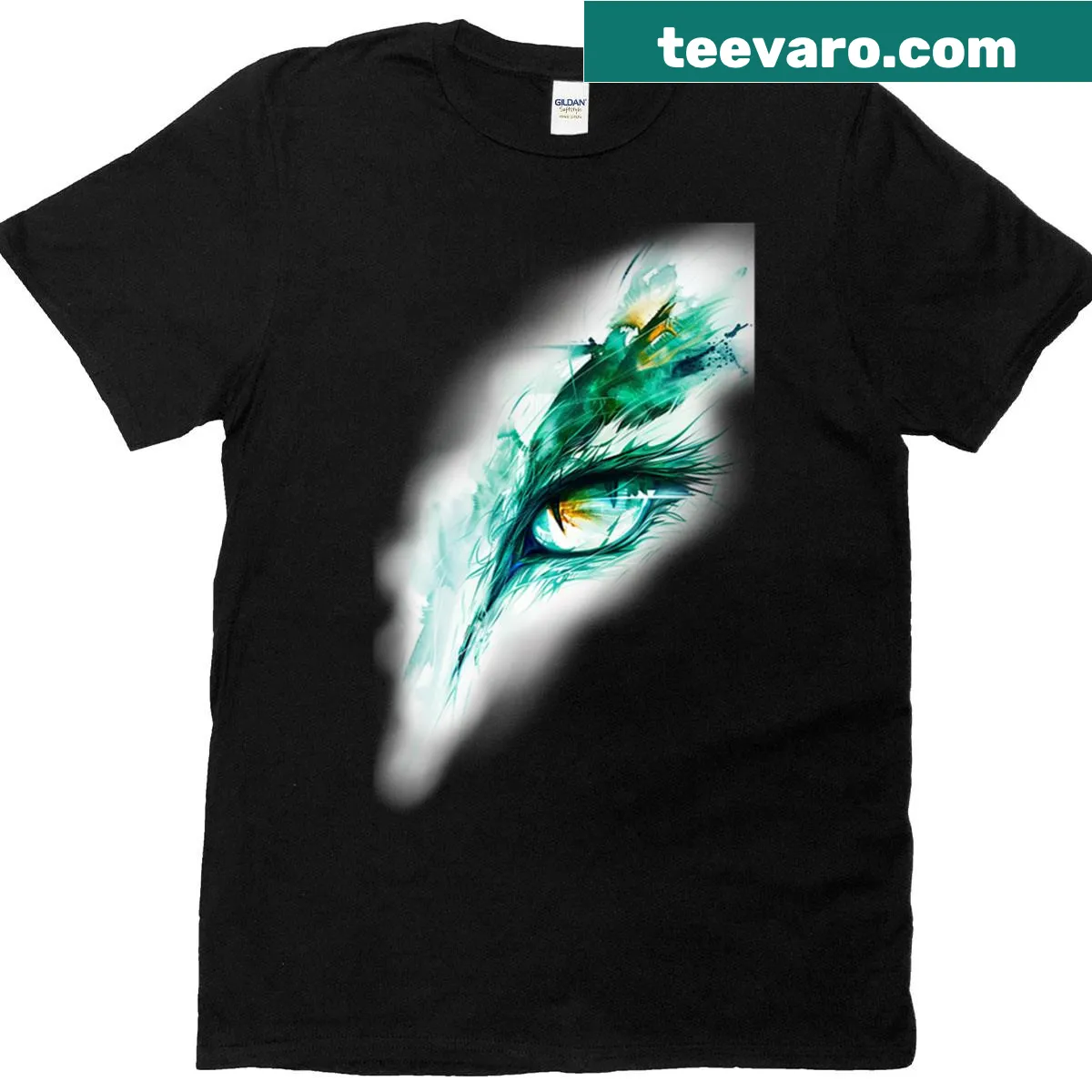 T-shirt featuring the text 'Emerald Gaze' in a playful typography design — on a men's t-shirt