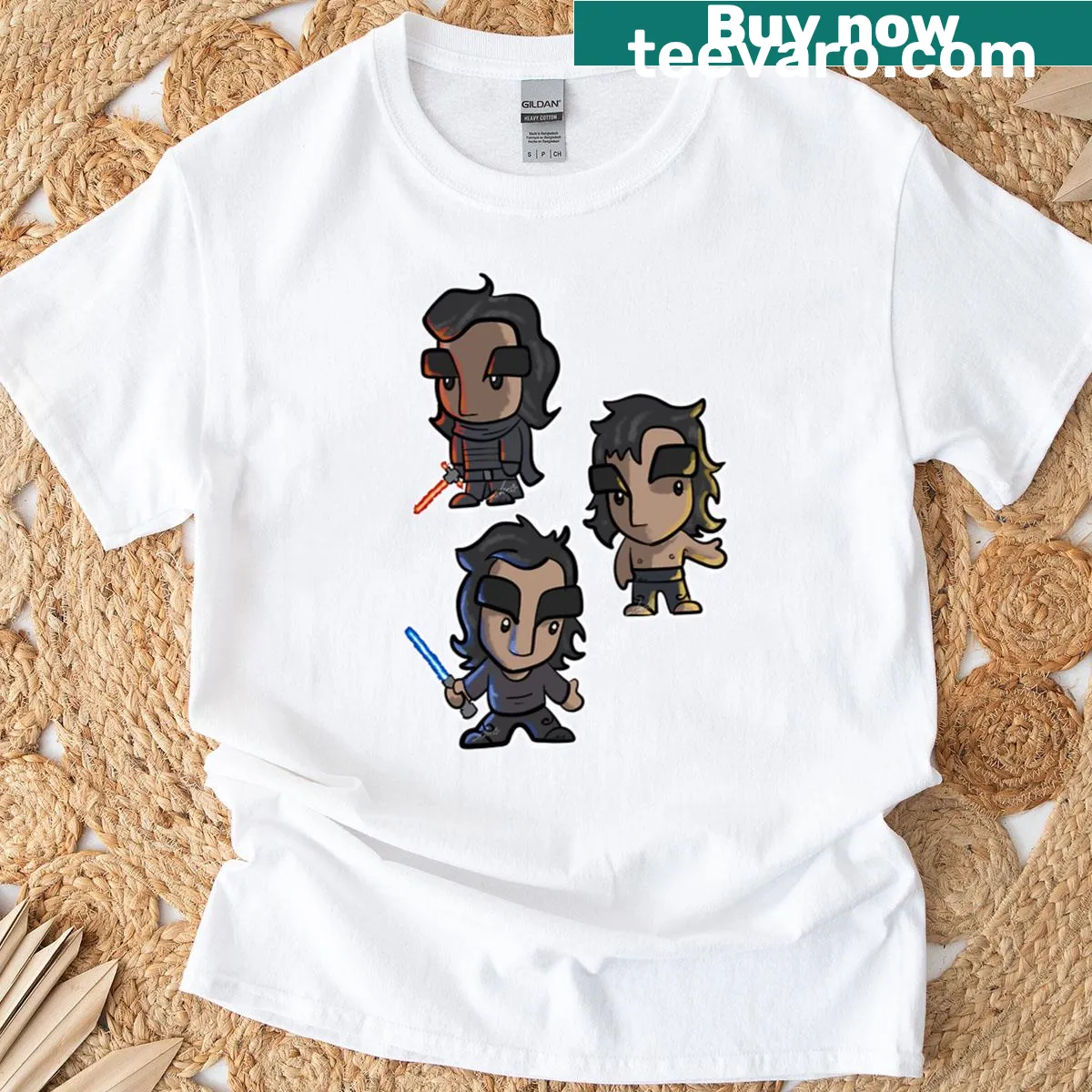 Playful typography t-shirt with 'From Ren To Ben' text — on a men's t-shirt