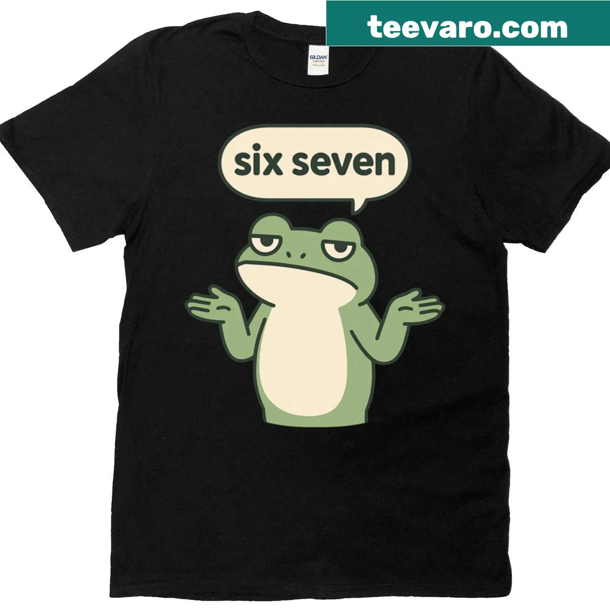 Funny frog meme t-shirt for kids featuring gaming humor — on a men's t-shirt