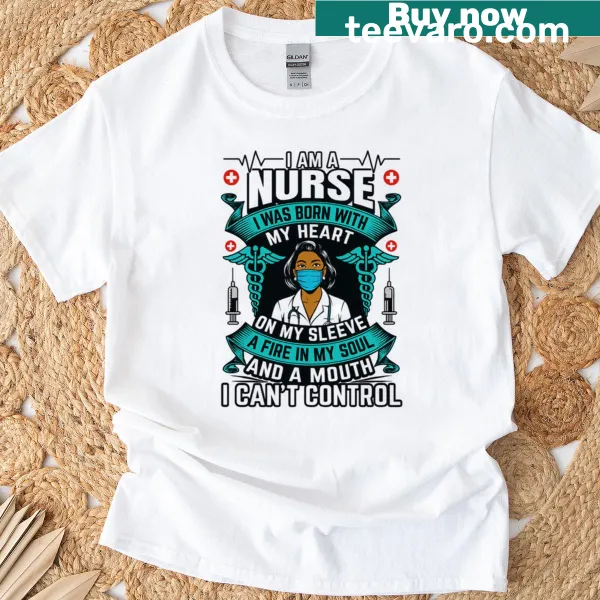 Funny nurse-themed t-shirt with humorous design
