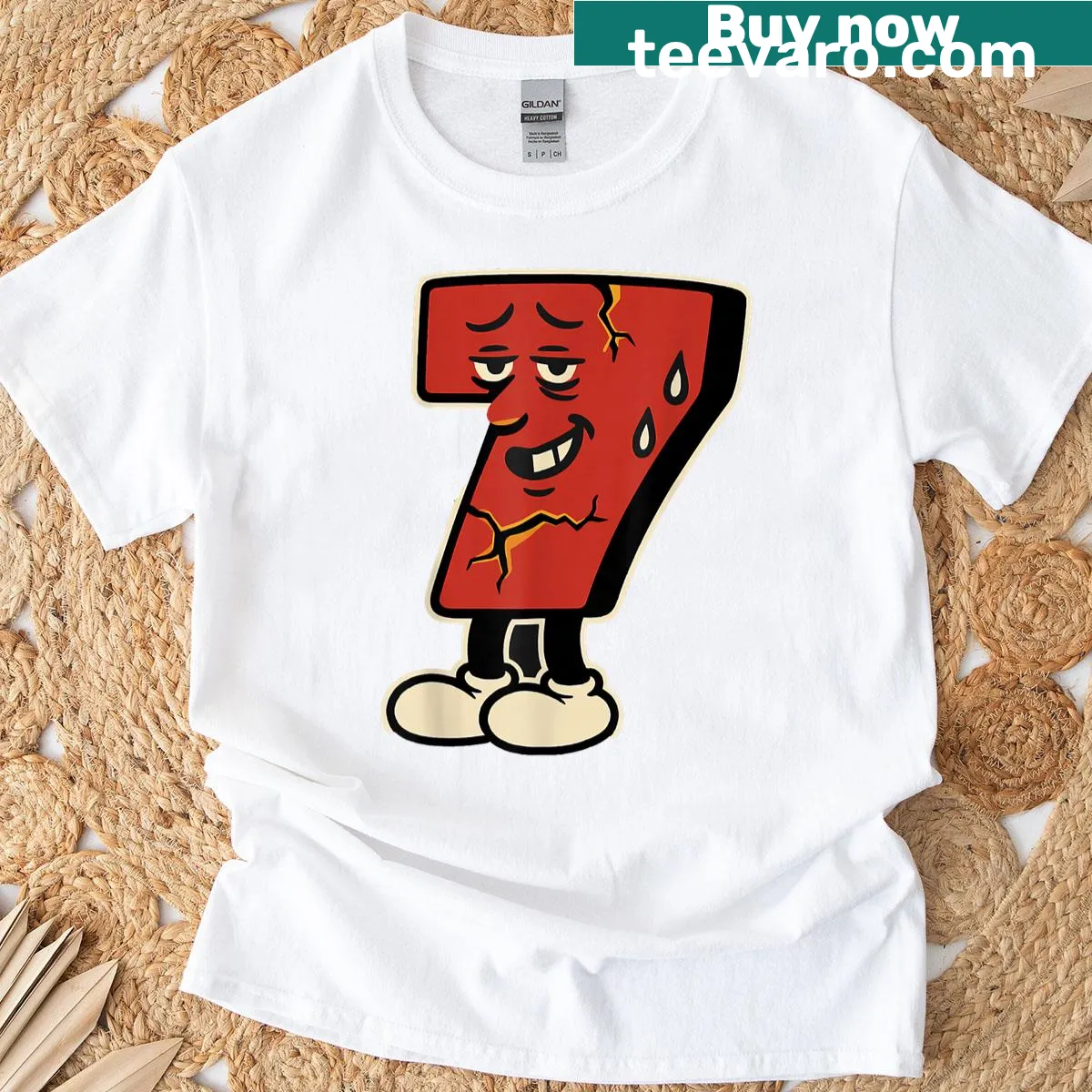 T-shirt featuring a funny Sick Seven 67 Halloween design for teens — on a men's t-shirt
