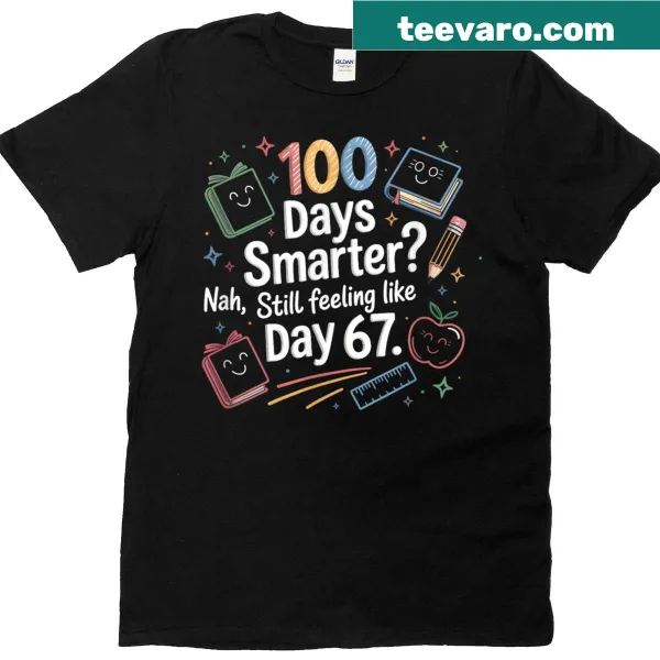 Kids t-shirt featuring 67 meme design for 100th day of school
