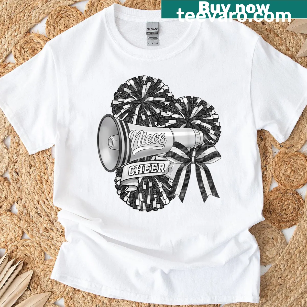 Proud aunt t-shirt with fun sports-themed graphic — on a men's t-shirt