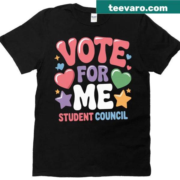 Student council election T-shirt with 'Vote For Me' text