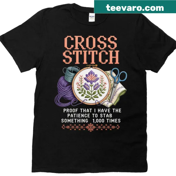 Sewing-themed T-shirt with 'Have The Patience' text design