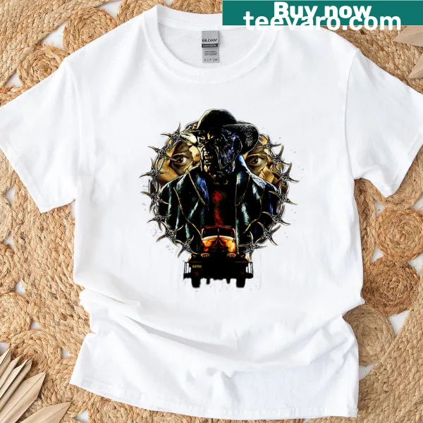 Vintage-inspired horror movie t-shirt with classic horror elements