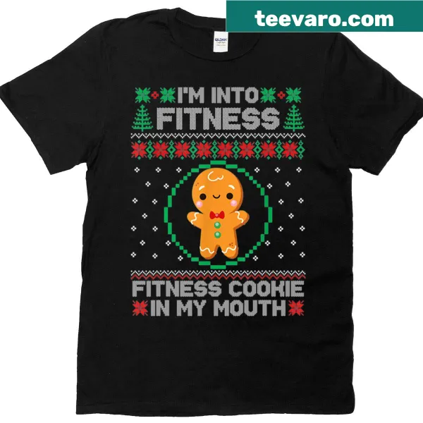 Funny vintage-style T-shirt with a cookie and fitness theme
