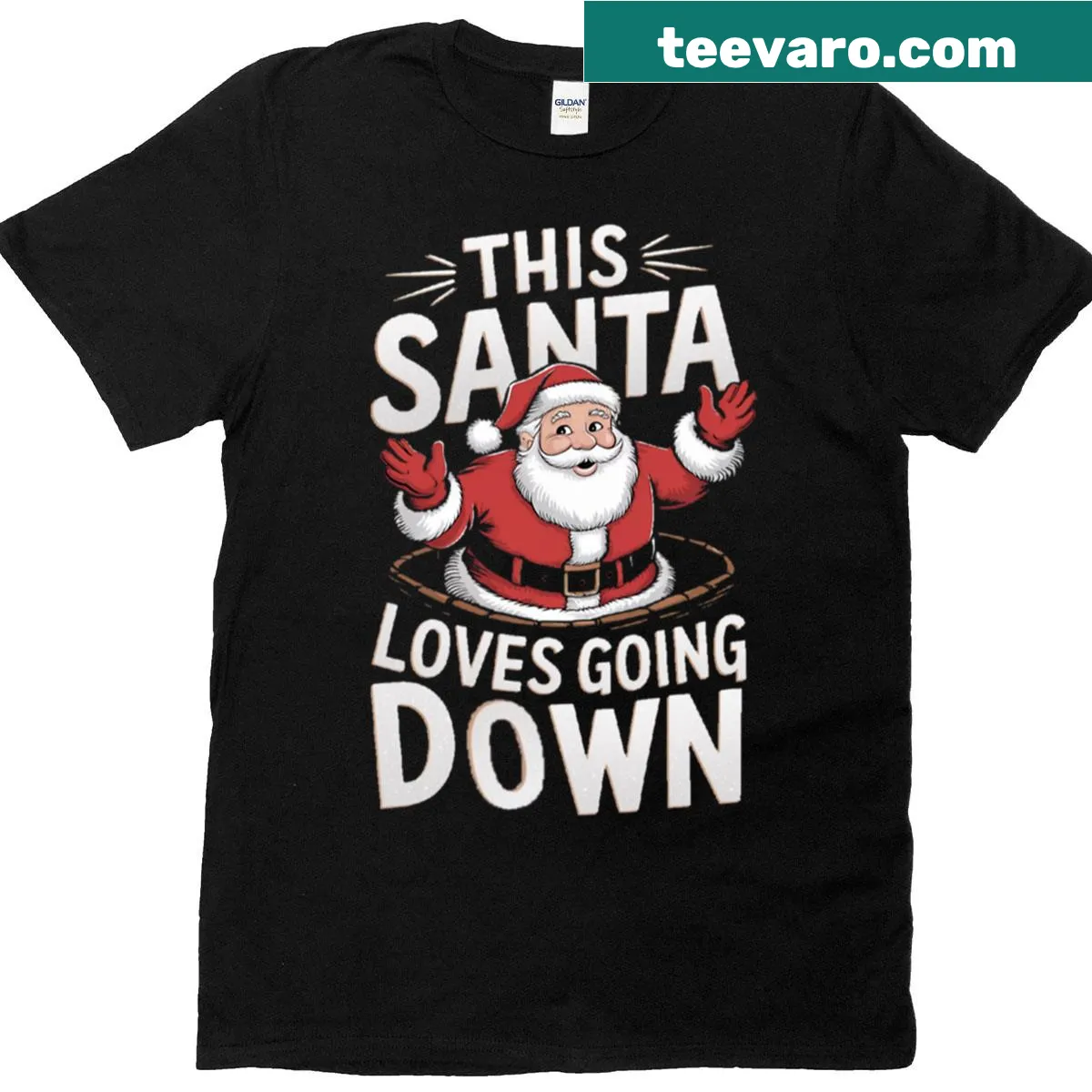 Edgy Christmas-themed T-shirt with a humorous graphic — on a men's t-shirt