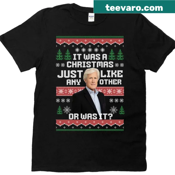 Illustrated Christmas scene on thought-provoking T-shirt