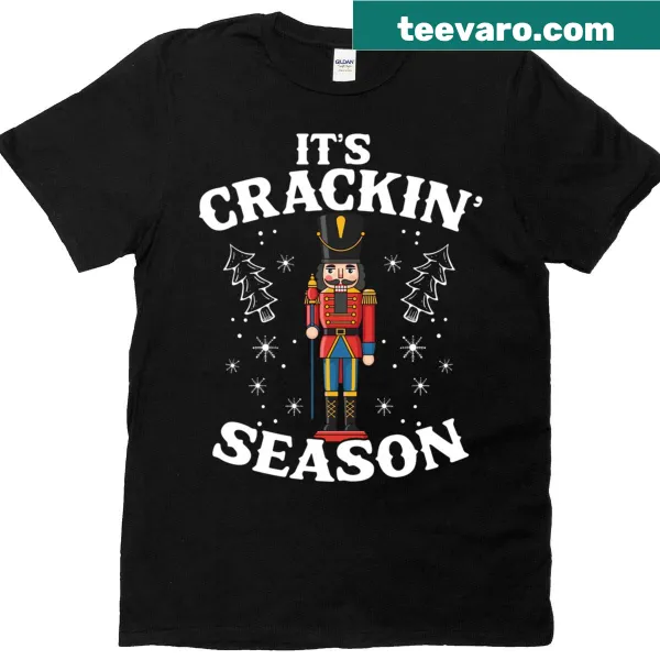 Funny Christmas t-shirt featuring a nutcracker and holiday pun