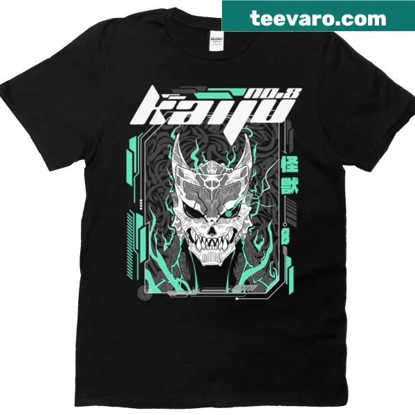 Anime-inspired t-shirt featuring Kaiju Number Eight design