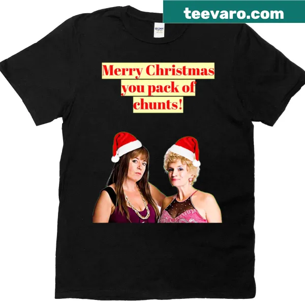 Funny Christmas T-shirt with humorous text from Kath and Kim