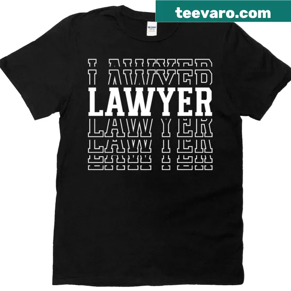Funny layered text design saying Lawyer