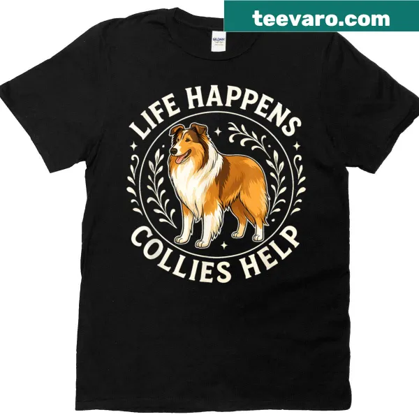 Rough Collie themed T-shirt celebrating dog companionship