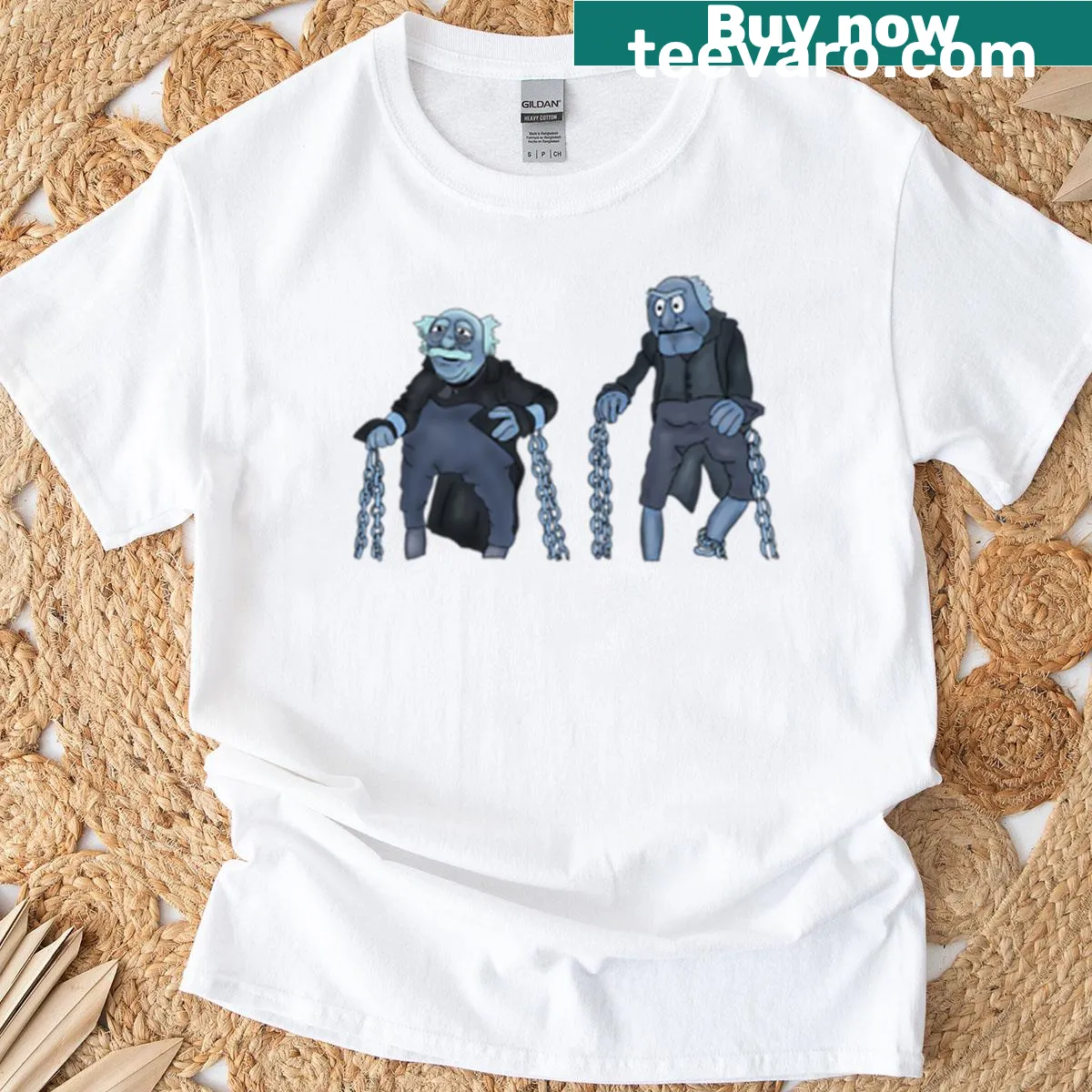 Holiday-themed T-shirt featuring Marley and Marley design — on a men's t-shirt