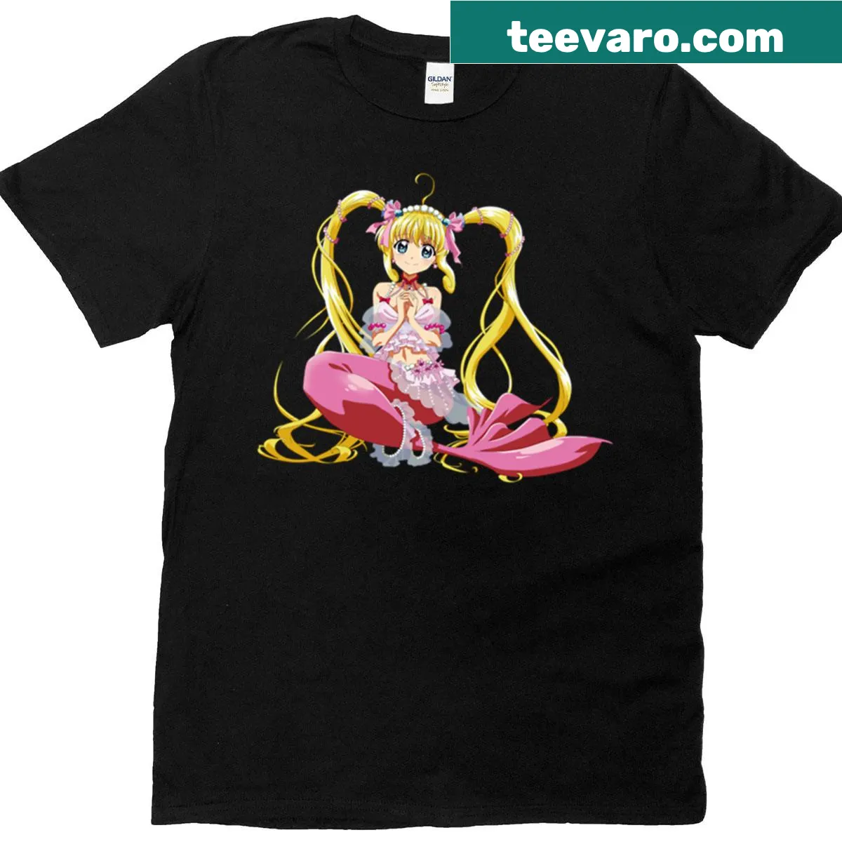 Illustration of Nanami Ruchia as a mermaid from Pichi Pichi Pitch — on a men's t-shirt