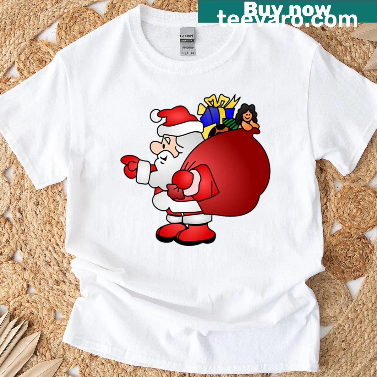 Edgy Merry Fucking Christmas T-shirt with bold text — on a men's t-shirt