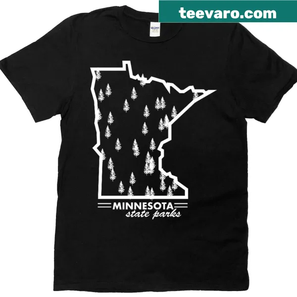 Minnesota state parks themed graphic T-shirt with outdoor design